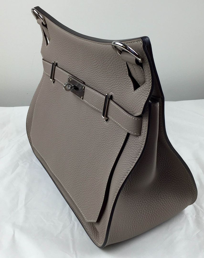 Hermes Jypsiere 34 cm Grey Taurillon Tin Grey Clemence Leather | eBay  