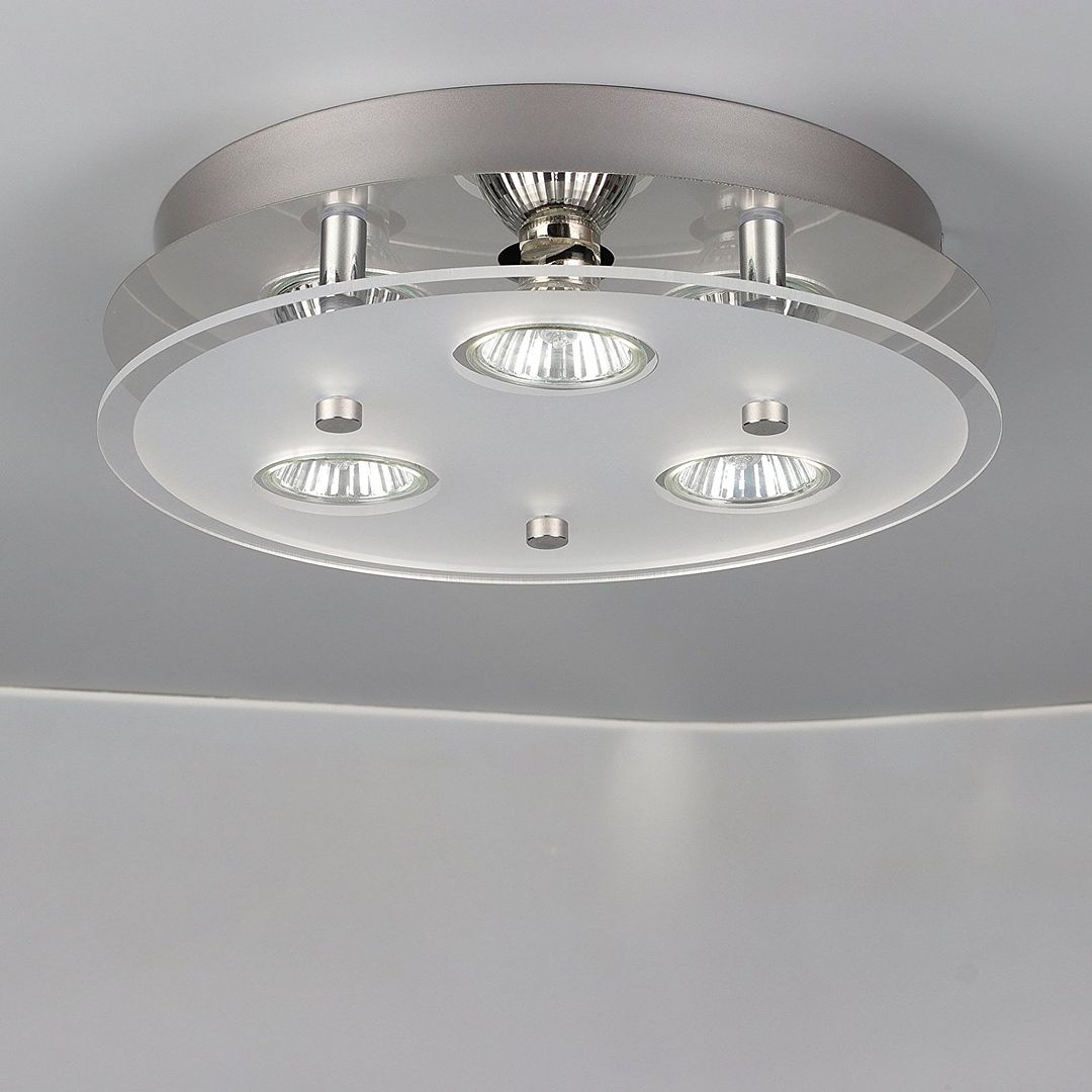 Details About Modern 3 Way Gu10 Led Ceiling Light Fitting Ceiling Spotlight Kitchen Lights Uk