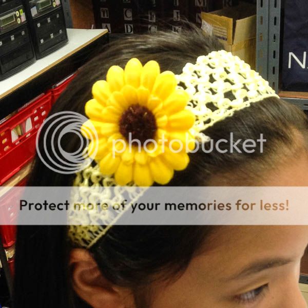 6 Colors Choices Cute Baby Girl Kid Head Hair Band 4cm Sun Flower Stretch A1507